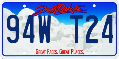 SD license plate 94WT24