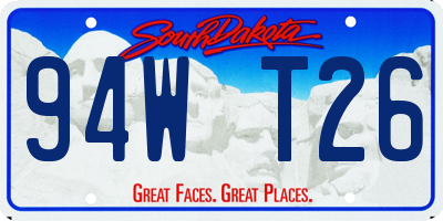 SD license plate 94WT26