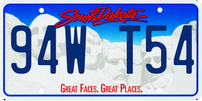 SD license plate 94WT54