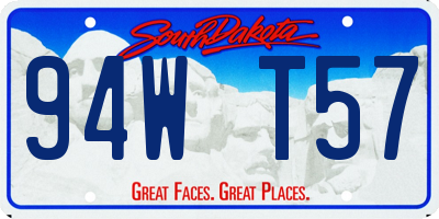 SD license plate 94WT57