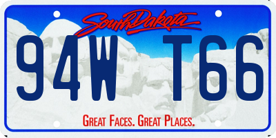 SD license plate 94WT66