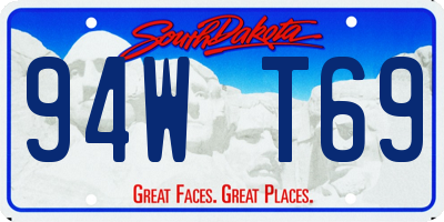 SD license plate 94WT69