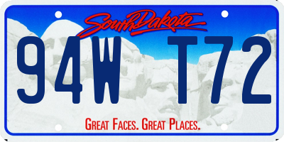 SD license plate 94WT72