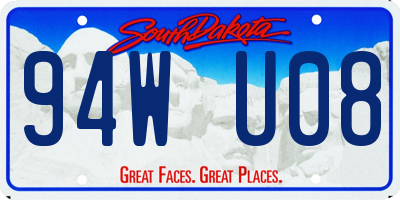 SD license plate 94WU08