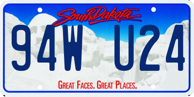 SD license plate 94WU24