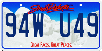 SD license plate 94WU49