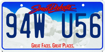 SD license plate 94WU56