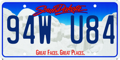 SD license plate 94WU84