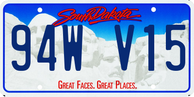 SD license plate 94WV15