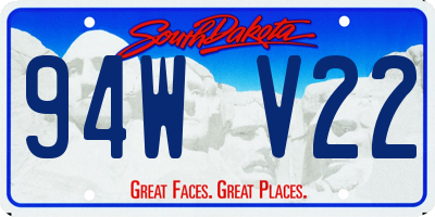 SD license plate 94WV22