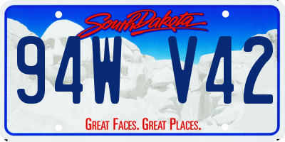 SD license plate 94WV42