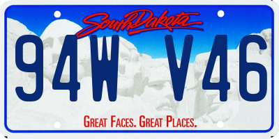 SD license plate 94WV46