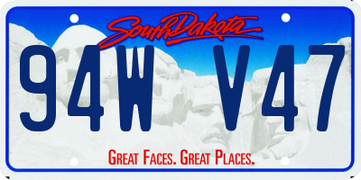 SD license plate 94WV47