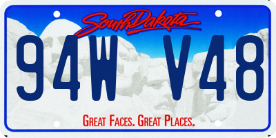 SD license plate 94WV48