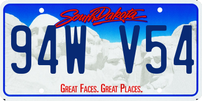 SD license plate 94WV54