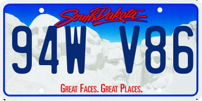 SD license plate 94WV86