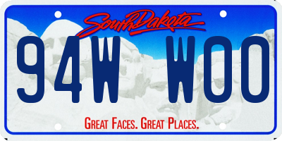 SD license plate 94WW00