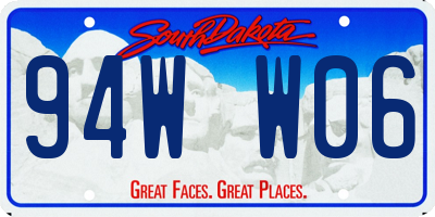 SD license plate 94WW06