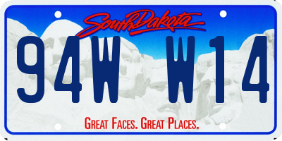 SD license plate 94WW14