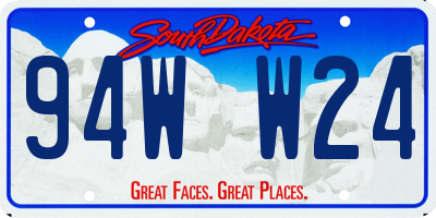 SD license plate 94WW24