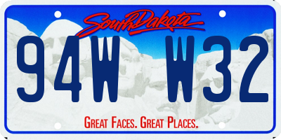 SD license plate 94WW32