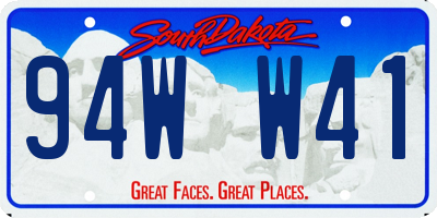 SD license plate 94WW41