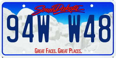 SD license plate 94WW48