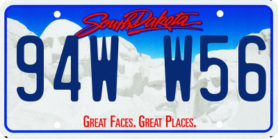 SD license plate 94WW56