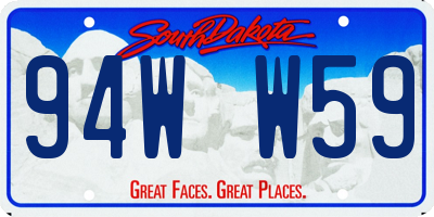 SD license plate 94WW59