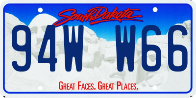 SD license plate 94WW66