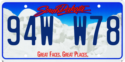 SD license plate 94WW78