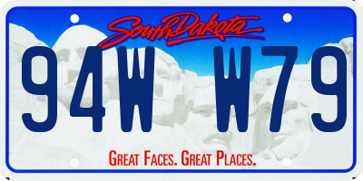 SD license plate 94WW79