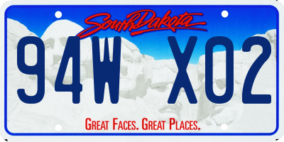 SD license plate 94WX02
