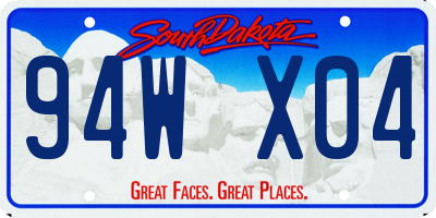 SD license plate 94WX04