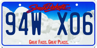 SD license plate 94WX06