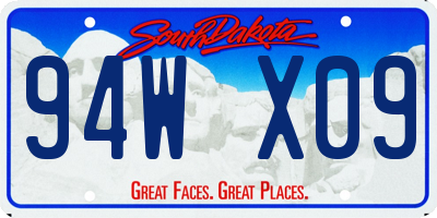 SD license plate 94WX09