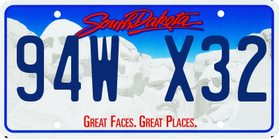 SD license plate 94WX32