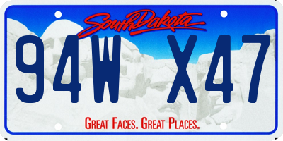 SD license plate 94WX47