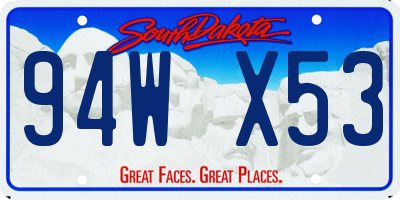 SD license plate 94WX53