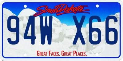 SD license plate 94WX66