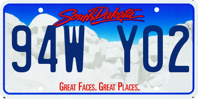 SD license plate 94WY02
