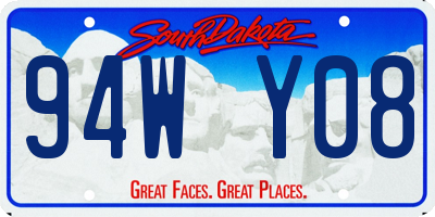 SD license plate 94WY08