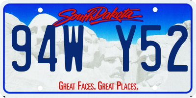 SD license plate 94WY52