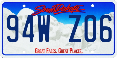 SD license plate 94WZ06
