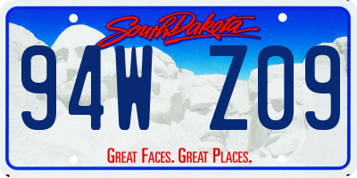 SD license plate 94WZ09