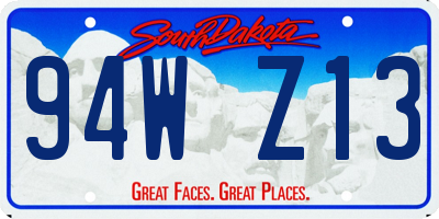SD license plate 94WZ13