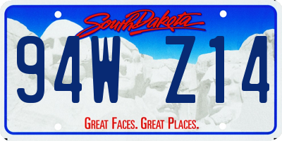 SD license plate 94WZ14