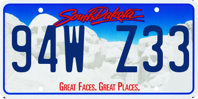 SD license plate 94WZ33