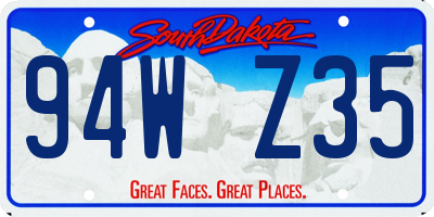 SD license plate 94WZ35