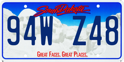 SD license plate 94WZ48